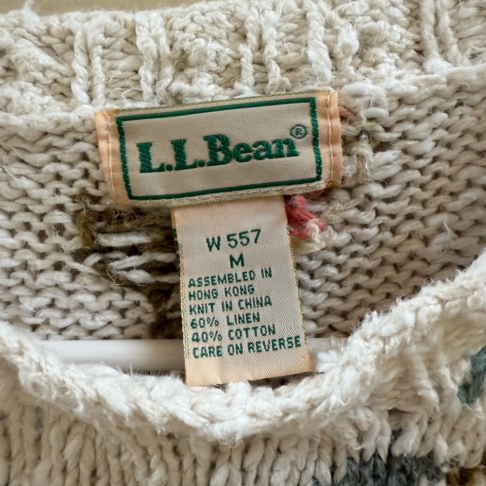 Vintage LL Bean Floral Sweater - Picture 2 of 4
